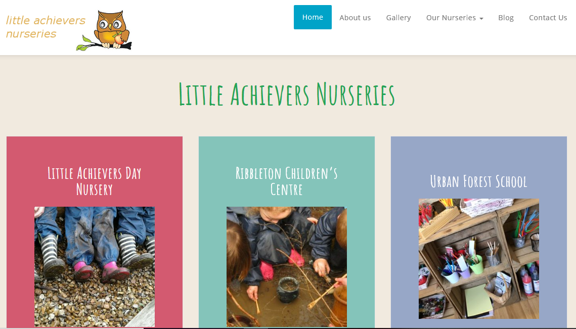 Rosy Apple Childcare website